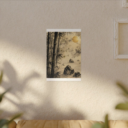 Peaceful Bamboo Grove Canvas Art - Karesansui Zen