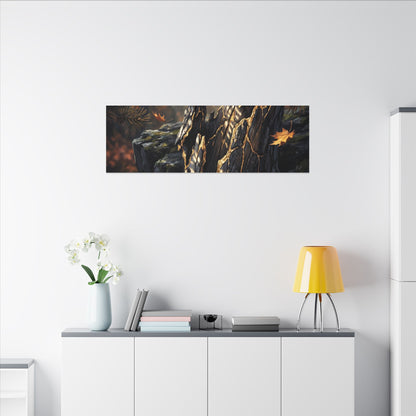 Pine Tree Autumn Canvas Art | Kintsugi Beautiful Design