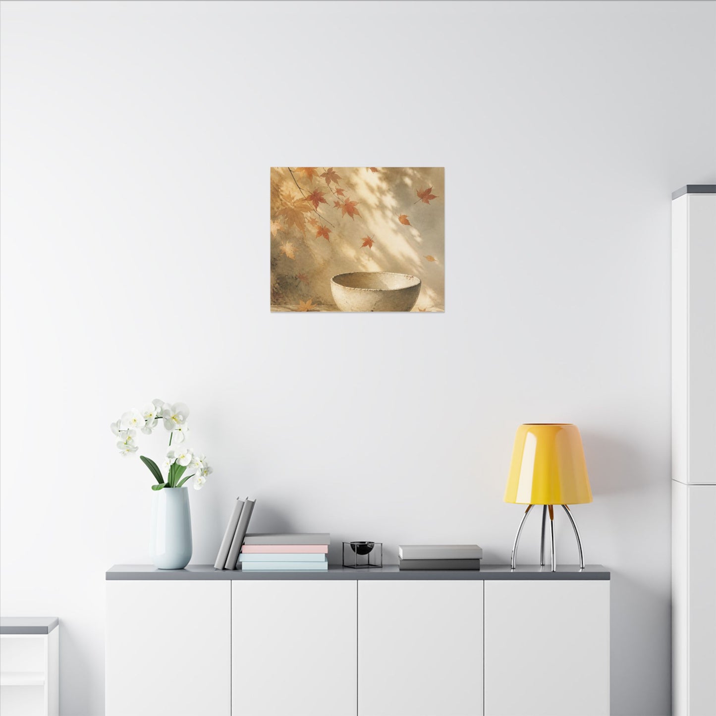Japandi Ceramic Bowl in Dappled | Watercolor Canvas Art