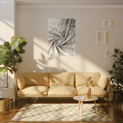 Silk Drape Spring Canvas Art | Zen Contemplative Design