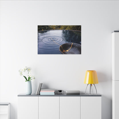 Kintsugi Water Ripple in Overcast | Broken Beauty Canvas Art