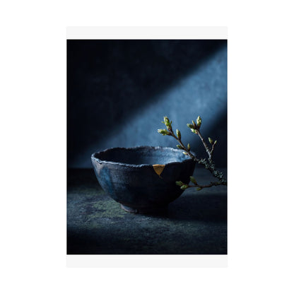 Moonlight Ceramic Bowl Wall Art Print - Dark Japandi Datsuzoku