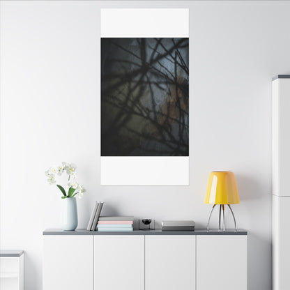 Shadow Play Dark Texture Canvas Art | Sophisticated Dark Japandi Art