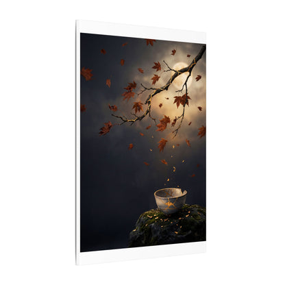 Moonlit Garden Gold Repair Canvas Art | Beautiful Kintsugi Art