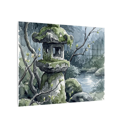 Moonlight Stone Lantern Canvas Art - Japandi Seijaku