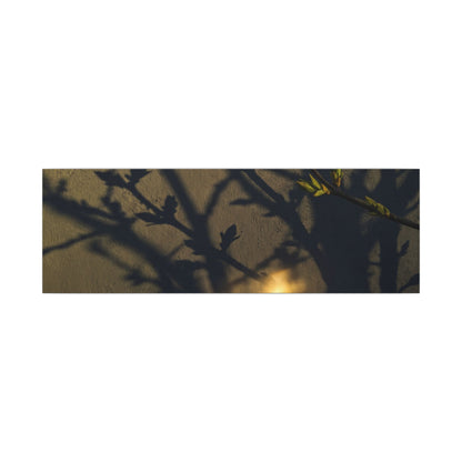Bold Shadow Play Canvas Art - Moody Minimal Dark Japandi