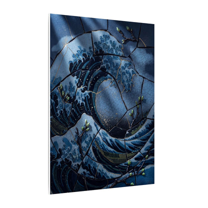 Ocean Wave Spring Canvas Art | Kintsugi Artful Design