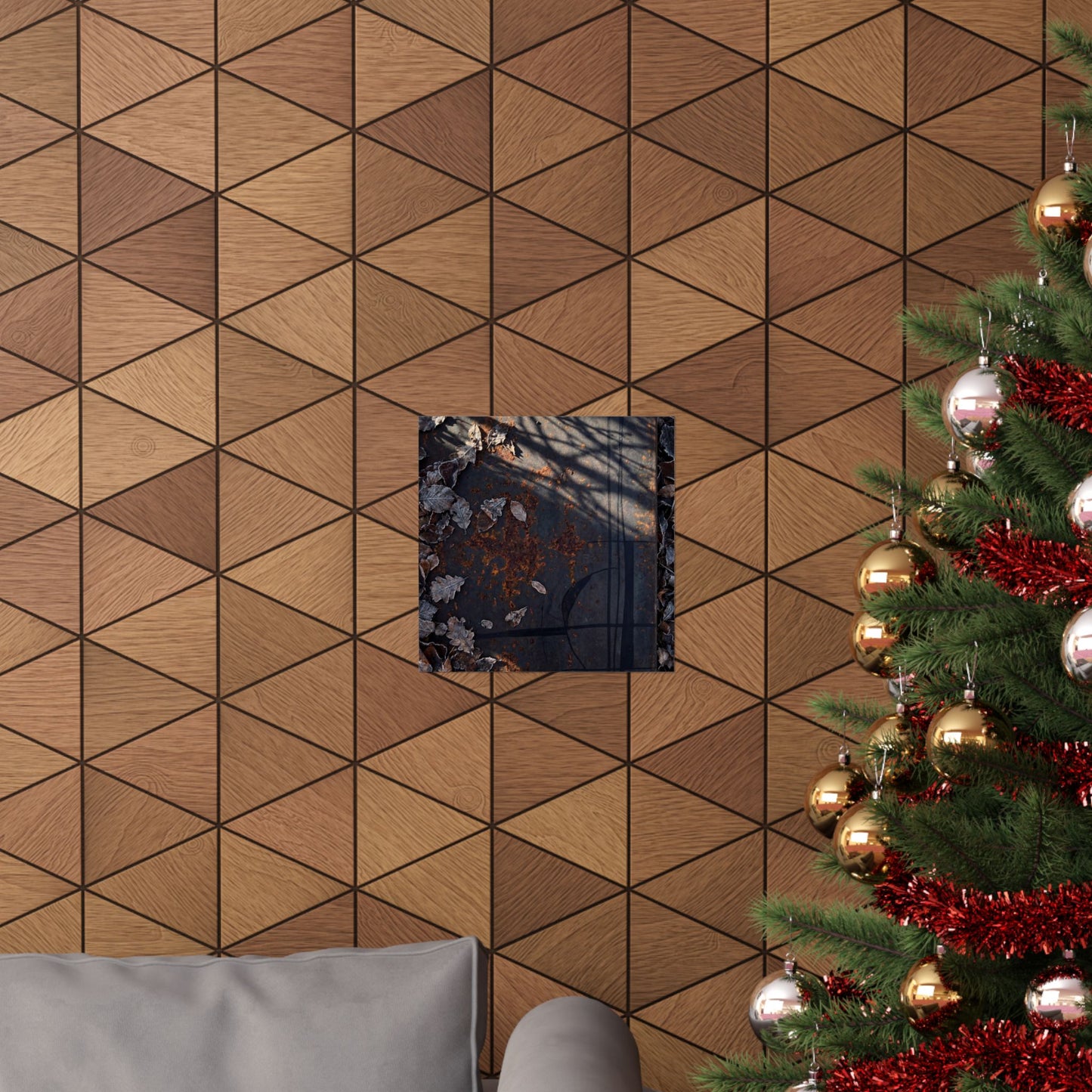 Rust Patina Winter Wall Art Print | Dark Japandi Bold Design