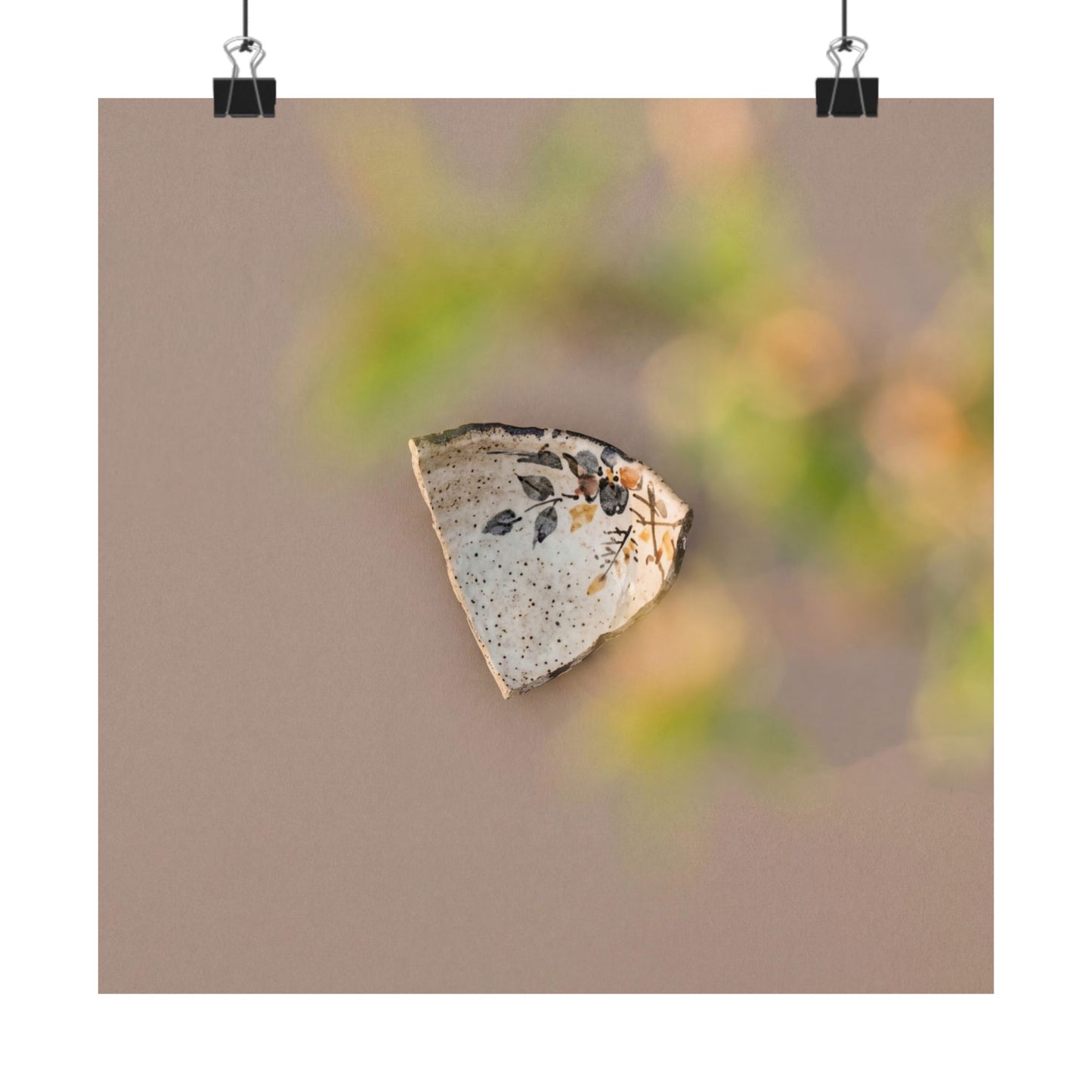 Ma Ceramic Bowl Wall Art Print - Japandi Japanese Pattern