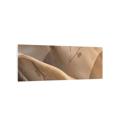 Japandi Silk Drape in Golden Hour | Japanese Pattern Canvas Art