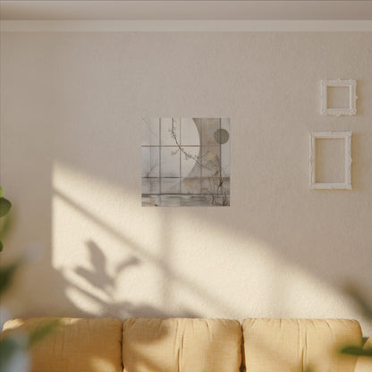 Winter Shoji Screen Japanese Pattern Canvas Art | Elegant Decor