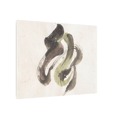 Ink Brushstroke Canvas Art | Spring Japandi Japanese Pattern Art