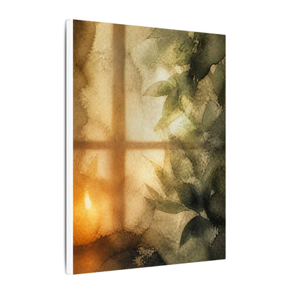 Cozy Shoji Screen Canvas Art - Watercolor Japandi
