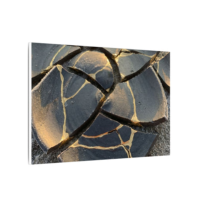 Broken Pottery Winter Canvas Art | Kintsugi Resilient Design