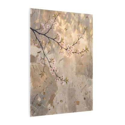 Summer Cherry Blossom Texture Canvas Art | Neutral Decor