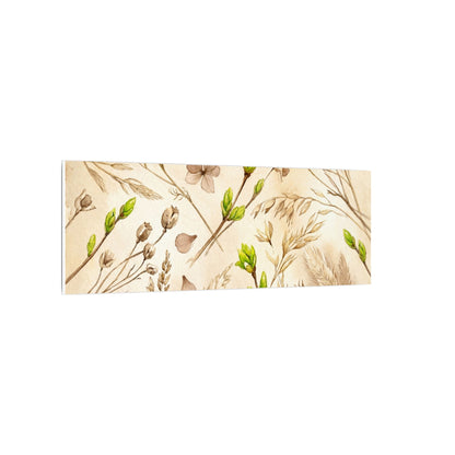 Spring Dried Flowers Watercolor Canvas Art | Earthy Decor