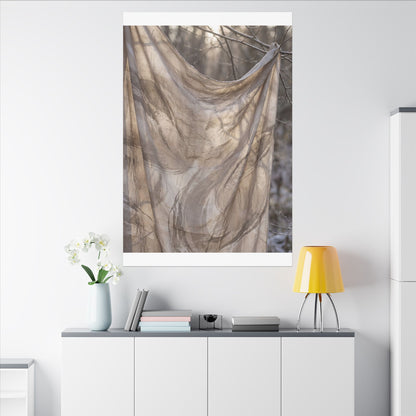 Ma Silk Drape Canvas Art - Japandi Japanese Pattern