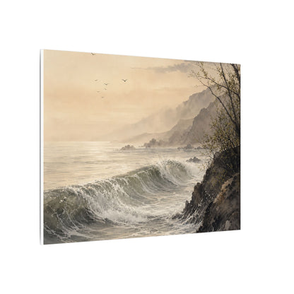 Ocean Wave Spring Canvas Art | Japandi Elegant Design