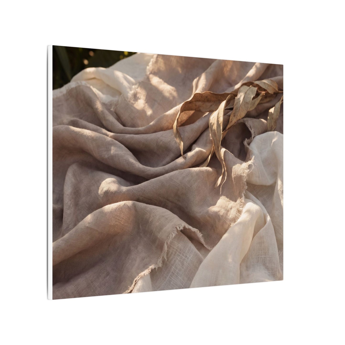 Silk Drape Summer Canvas Art | Japandi Neutral Design