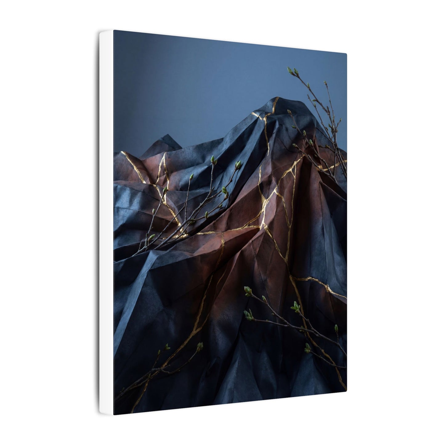 Paper Fold Broken Beauty Canvas Art | Philosophical Kintsugi Art