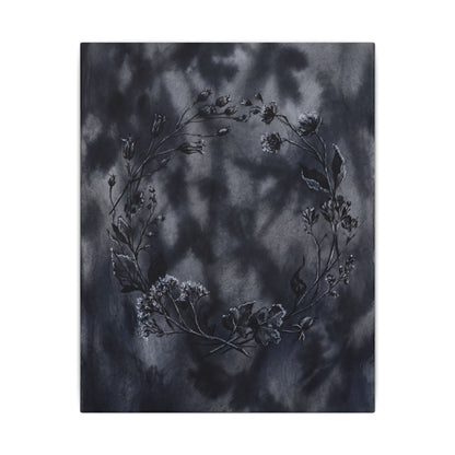 Dried Flowers Canvas Art | Winter Dark Japandi Shadow Zen Art