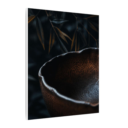 Luxurious Ceramic Bowl Canvas Art - Shadow Zen Dark Japandi