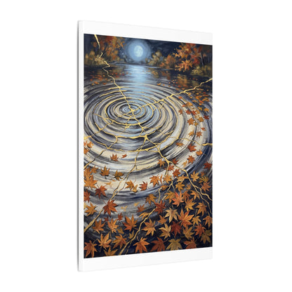 Moonlight Water Ripple Canvas Art - Kintsugi Fukinsei