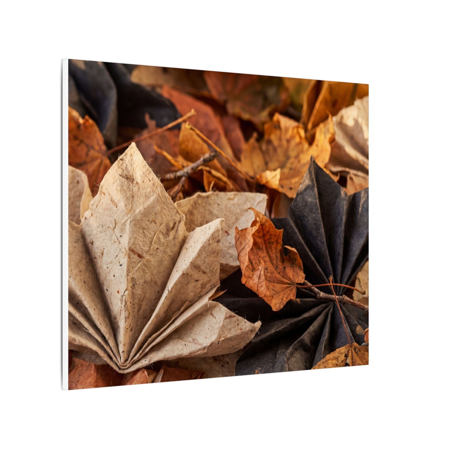 Paper Fold Texture Canvas Art | Elegant Japandi Art