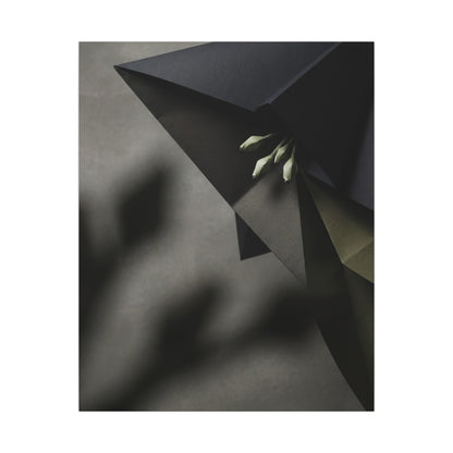 Paper Fold Moody Minimal Canvas Art | Luxurious Dark Japandi Art