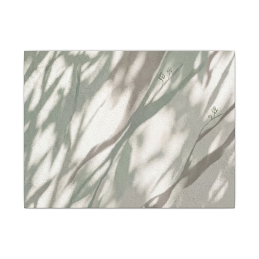 Japandi Shadow Play in Dappled | Japanese Pattern Canvas Art Art Print