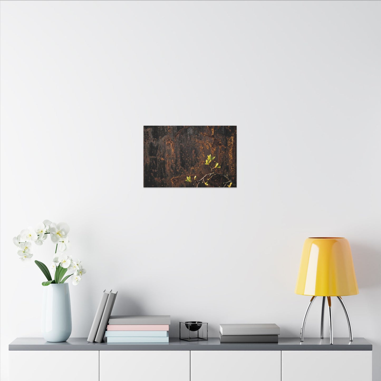 Golden Hour Rust Patina Canvas Art - Dark Japandi Fukinsei