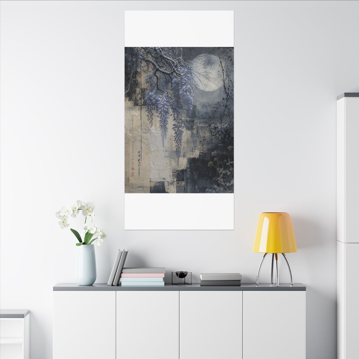 Winter Wisteria Texture Canvas Art | Elegant Decor