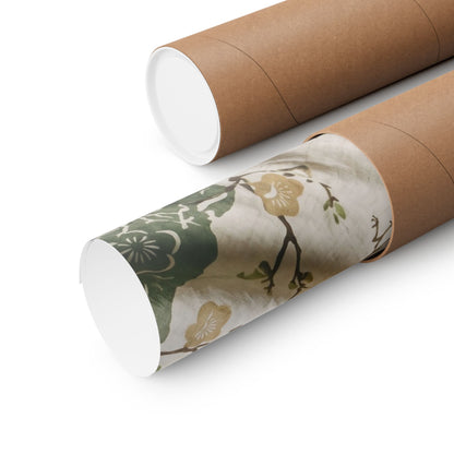 Silk Drape Japanese Pattern Wall Art Print | Neutral Japandi Art