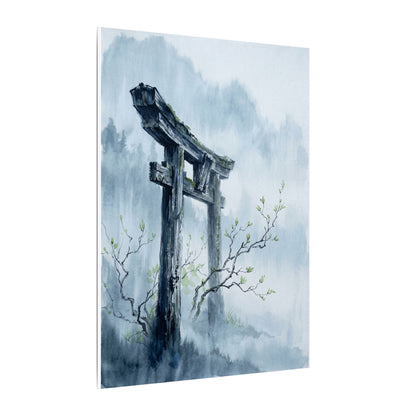 Torii Gate Canvas Art | Spring Zen Sumi E Art