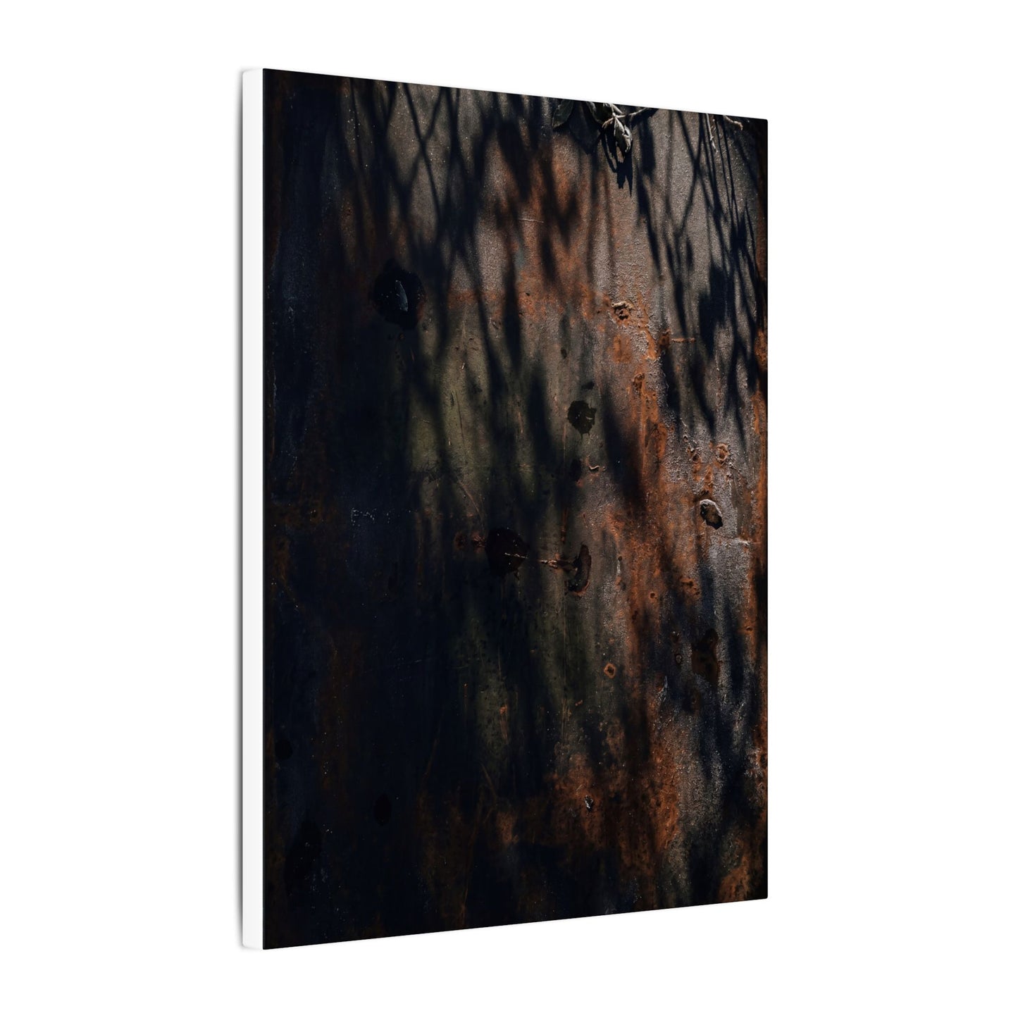 Rust Patina Shadow Zen Canvas Art | Luxurious Dark Japandi Art