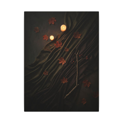 Autumn Silk Drape Moody Minimal Canvas Art | Moody Decor