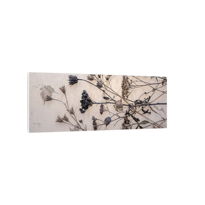 Elegant Dried Flowers Canvas Art - Japanese Pattern Japandi