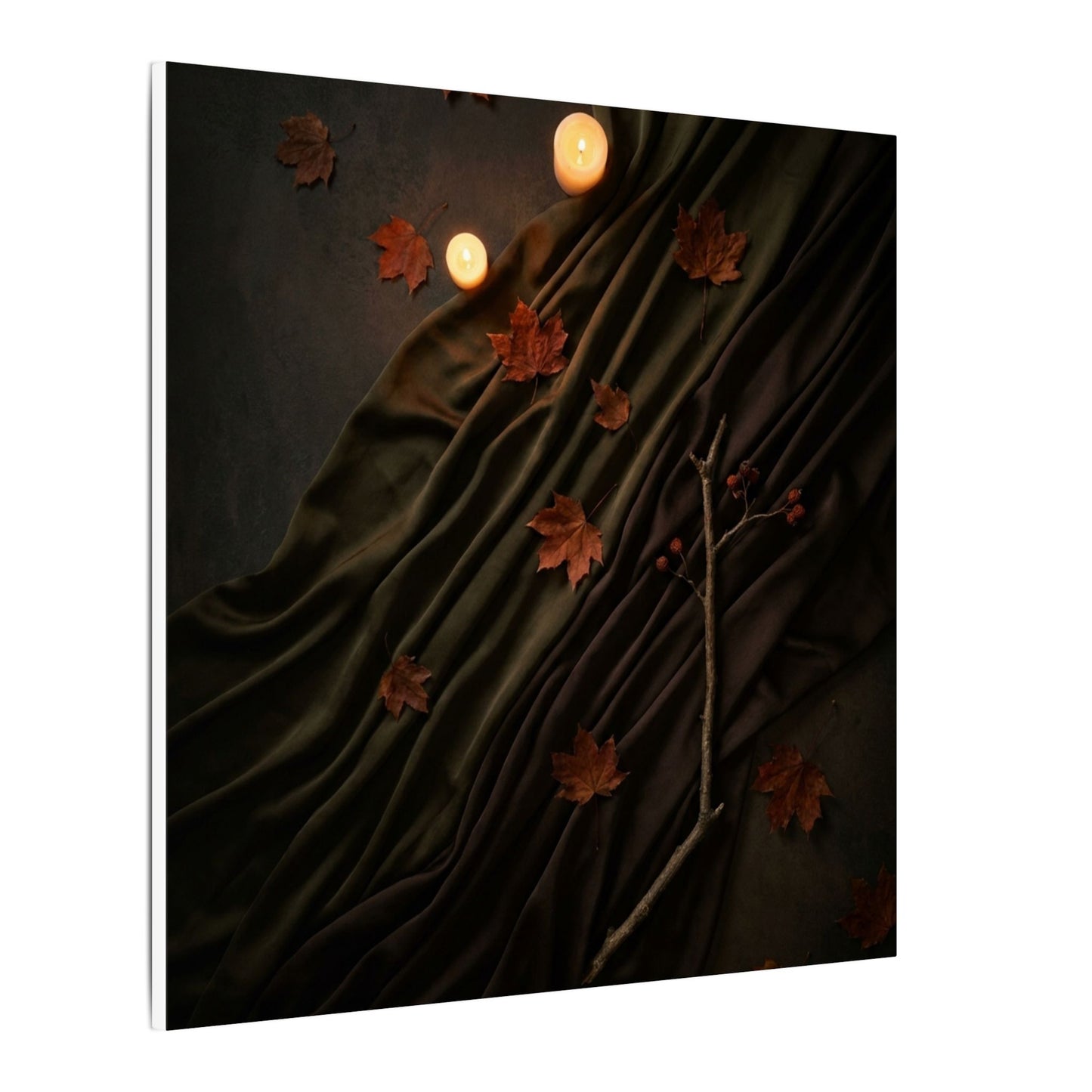 Autumn Silk Drape Moody Minimal Canvas Art | Moody Decor