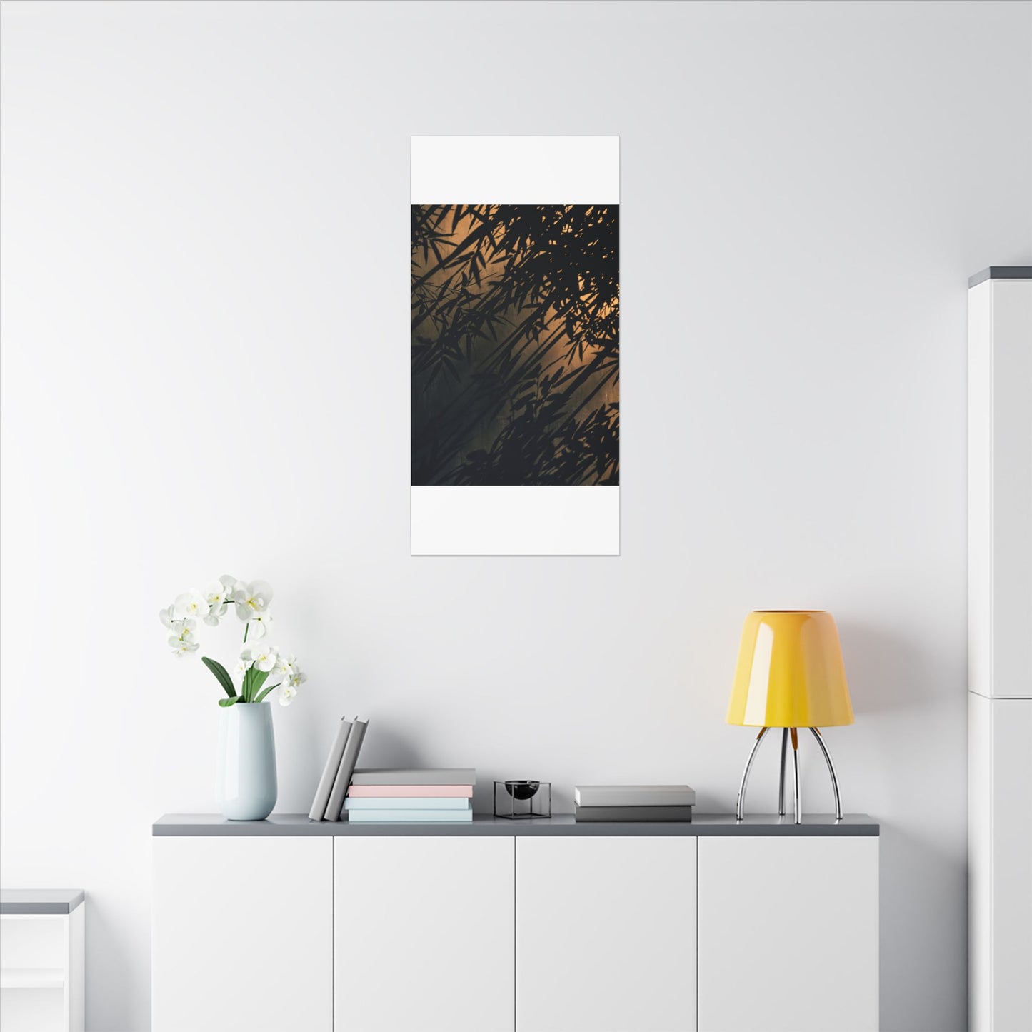 Sophisticated Shadow Play Canvas Art - Shadow Zen Dark Japandi