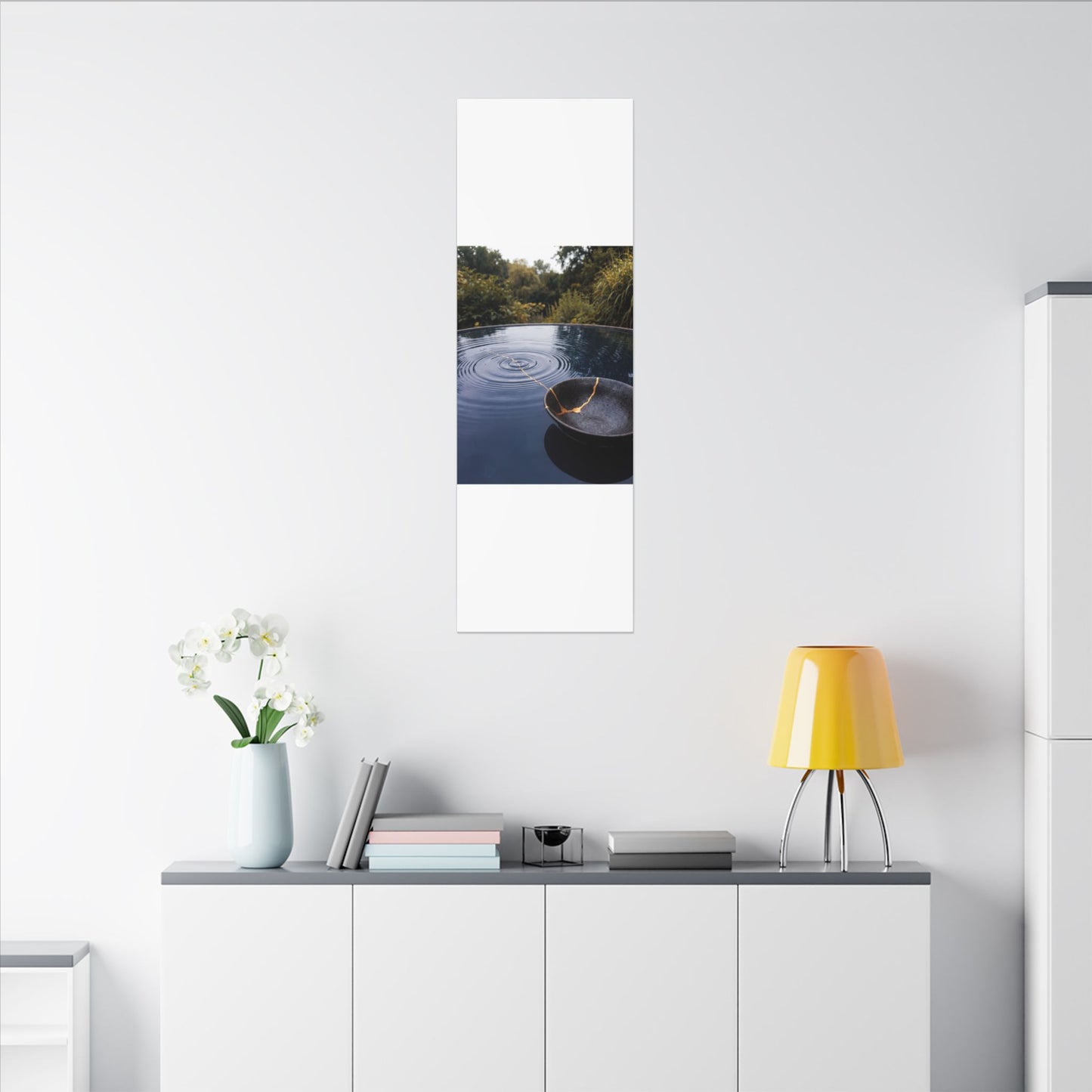 Kintsugi Water Ripple in Overcast | Broken Beauty Canvas Art