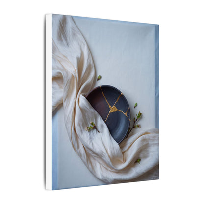 Ma Silk Drape Canvas Art - Kintsugi Gold Repair