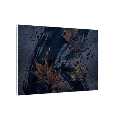 Sophisticated Ink Brushstroke Canvas Art - Dark Texture Dark Japandi
