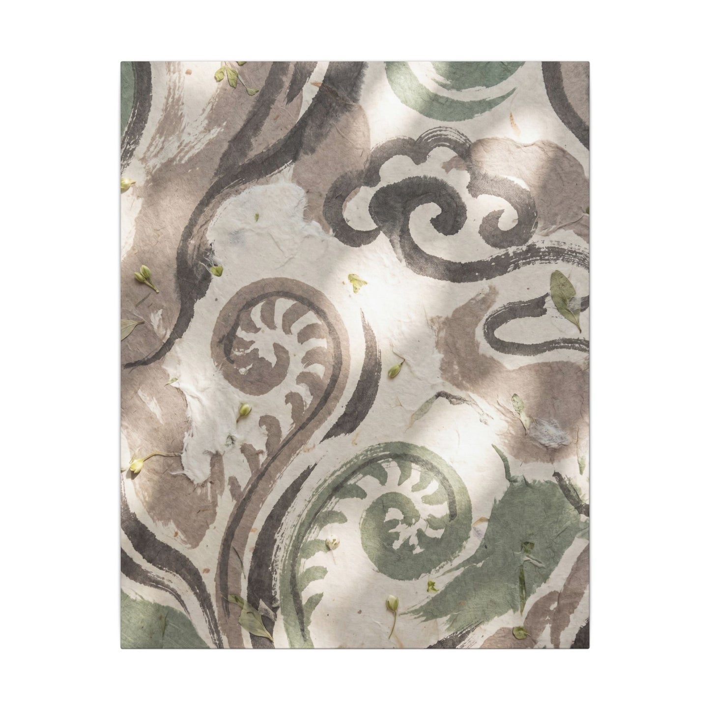Dappled Ink Brushstroke Canvas Art - Japandi Ma
