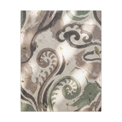 Dappled Ink Brushstroke Canvas Art - Japandi Ma