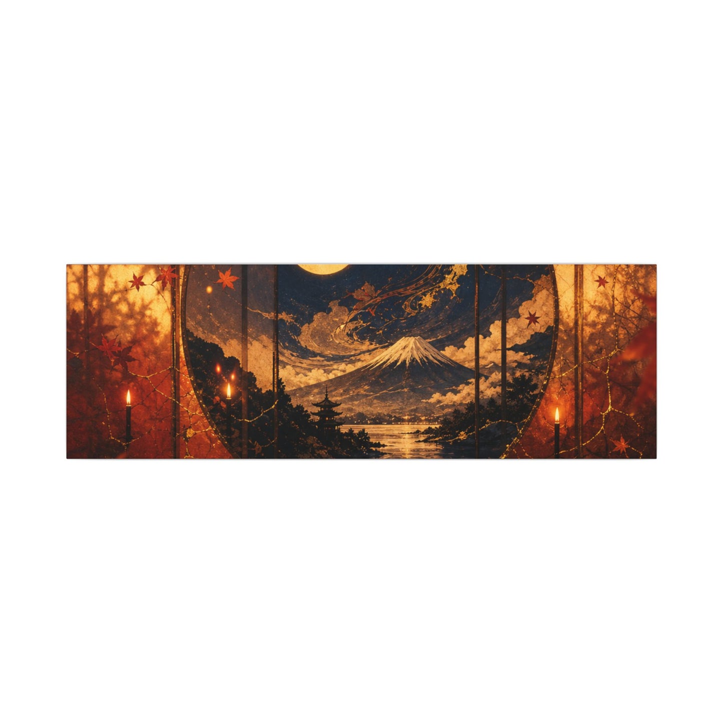 Beautiful Shoji Screen Canvas Art - Gold Vein Kintsugi