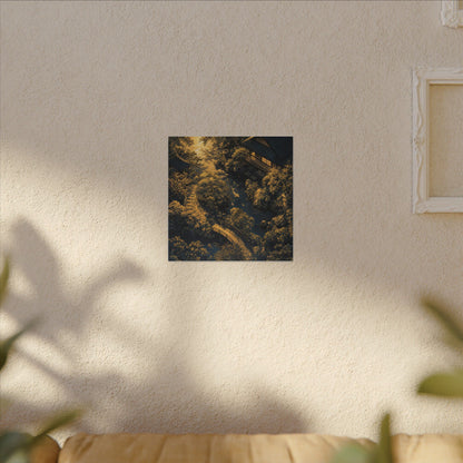 Contemplative Moonlit Garden Canvas Art - Ukiyo E Inspired Zen