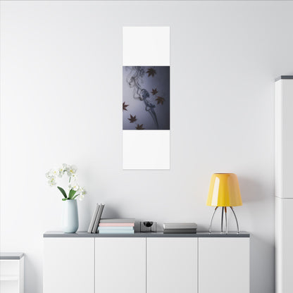 Dark Japandi Incense Smoke in Dawn | Moody Minimal Canvas Art