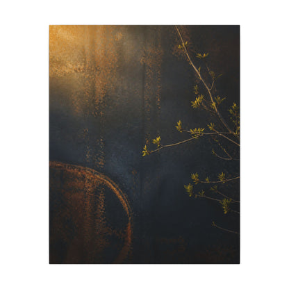 Spring Rust Patina Dark Texture Canvas Art | Moody Decor