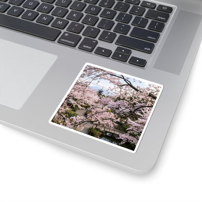 Fukinsei Cherry Blossom Sticker - Dark Japandi Moody Minimal Art Print