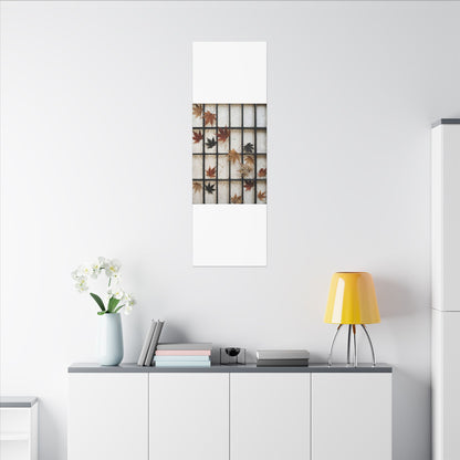 Japandi Shoji Screen in Overcast | Texture Canvas Art